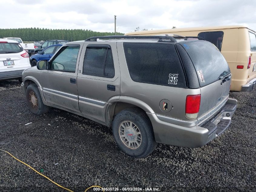 2000 GMC Jimmy Sle VIN: 1GKDT13W8Y2389439 Lot: 39535726