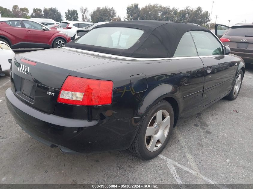 2004 Audi A4 1.8T VIN: WAUAC48H04K001489 Lot: 39535884