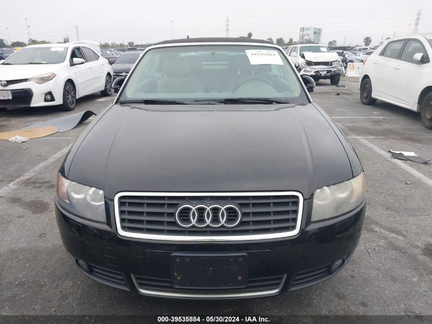 2004 Audi A4 1.8T VIN: WAUAC48H04K001489 Lot: 39535884