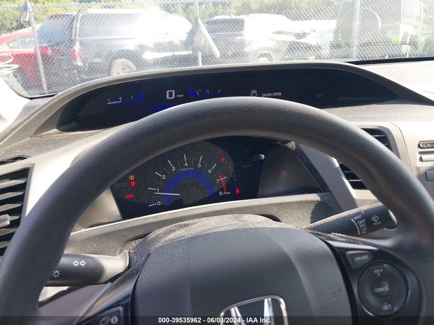 2012 Honda Civic Lx VIN: 2HGFG3B52CH539107 Lot: 39535962