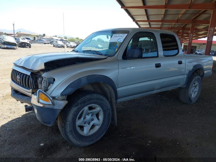 2001 Toyota Tacoma Double Cab VIN: 5TEHN72N91Z872099 Lot: 39535963