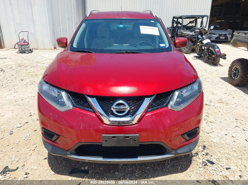 2016 Nissan Rogue Sv VIN: KNMAT2MT8GP685605 Lot: 39535986
