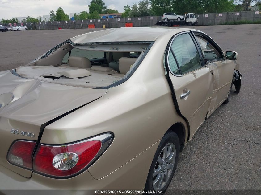 2003 Lexus Es 300 VIN: JTHBF30G735039700 Lot: 39536015