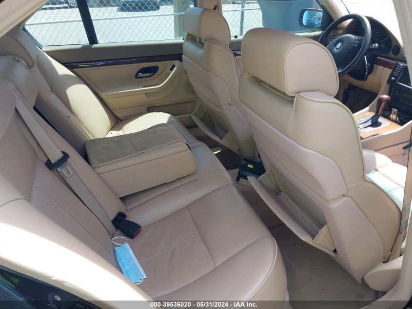 2001 BMW 740Ia VIN: WBAGG83411DN86402 Lot: 39536020