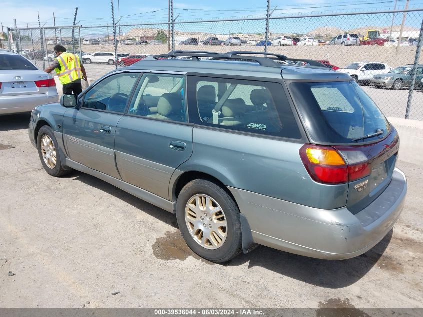 2001 Subaru Outback H6-3.0 VIN: 4S3BH806517676814 Lot: 39536044