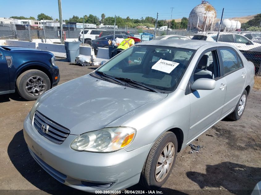 2003 Toyota Corolla Le VIN: 1NXBR32E33Z033690 Lot: 39536085