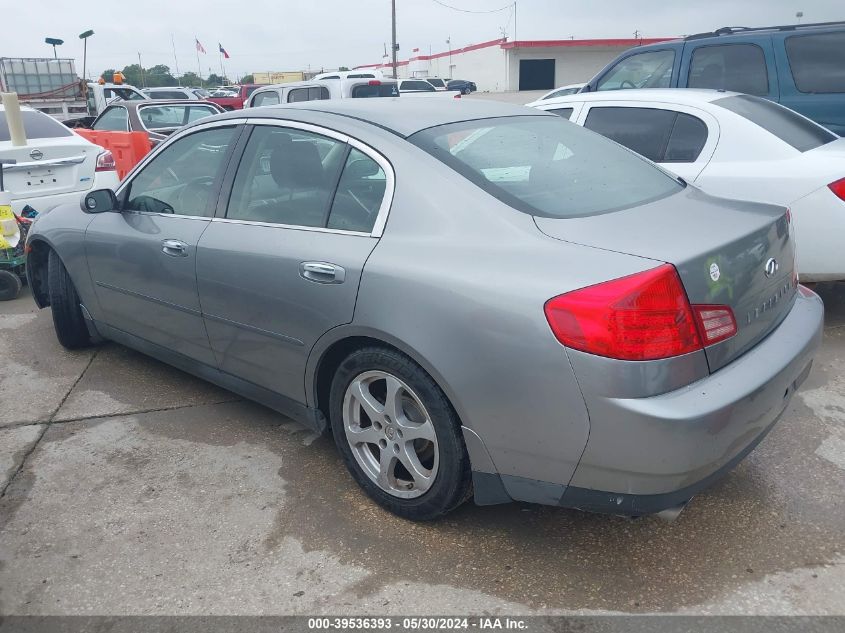 2004 Infiniti G35 VIN: JNKCV51E04M614520 Lot: 39536393