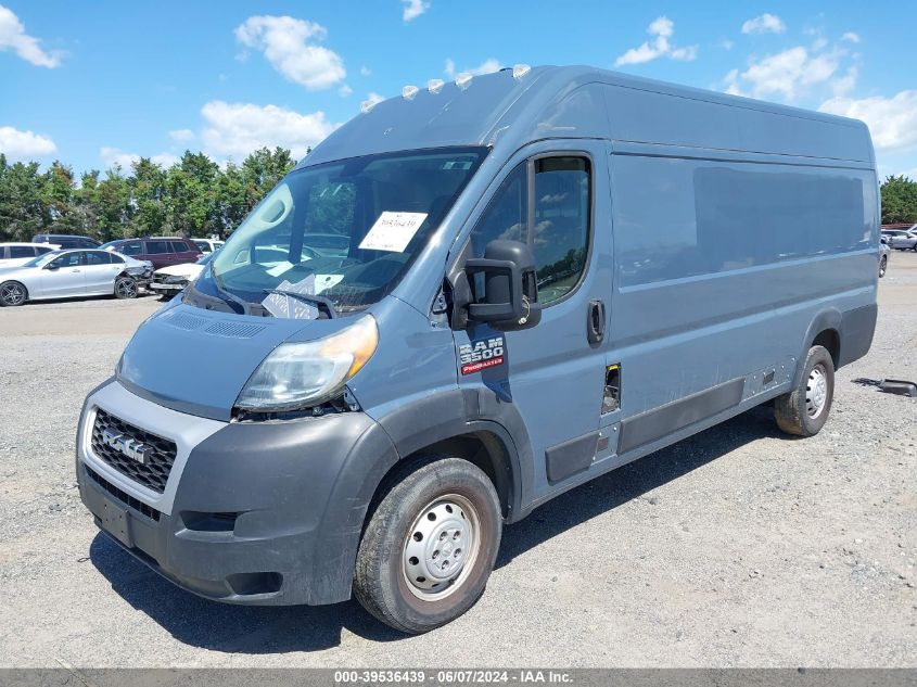 2019 Ram Promaster 3500 Cargo Van High Roof 159 Wb Ext VIN: 3C6URVJG1KE564385 Lot: 39536439