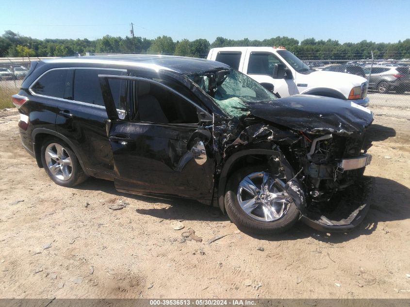 2016 Toyota Highlander Limited V6 VIN: 5TDDKRFH7GS338399 Lot: 39536513