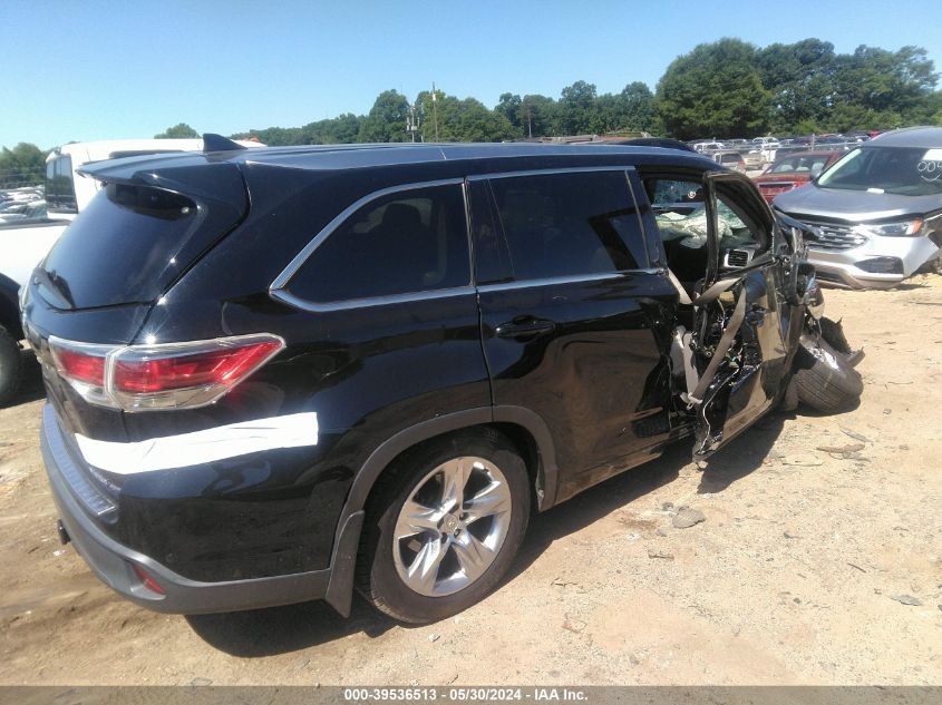 2016 Toyota Highlander Limited V6 VIN: 5TDDKRFH7GS338399 Lot: 39536513