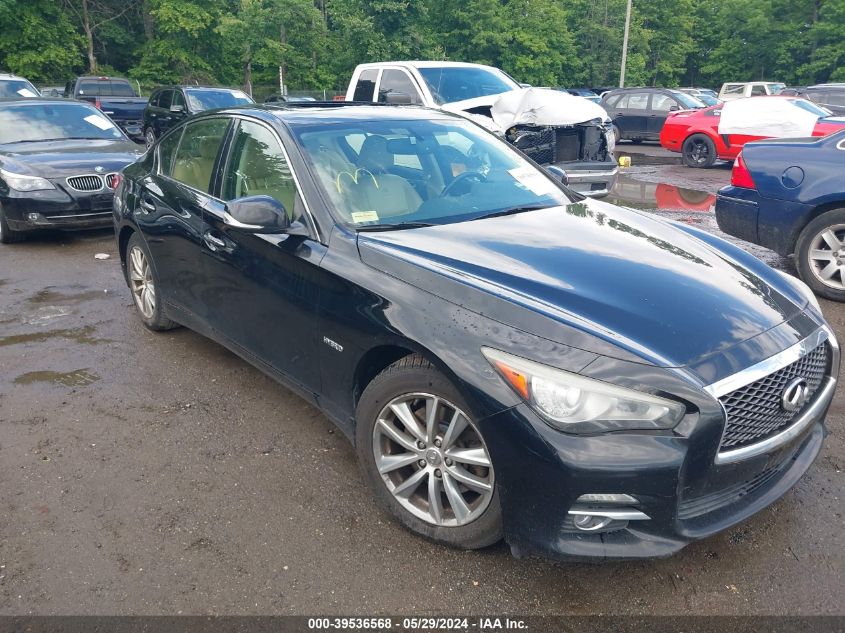 2014 Infiniti Q50 Hybrid Premium VIN: JN1AV7ARXEM702308 Lot: 39536568