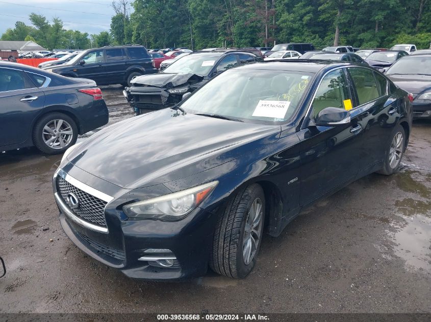 2014 Infiniti Q50 Hybrid Premium VIN: JN1AV7ARXEM702308 Lot: 39536568