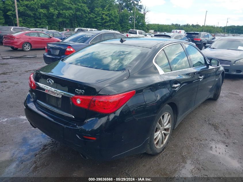 2014 Infiniti Q50 Hybrid Premium VIN: JN1AV7ARXEM702308 Lot: 39536568