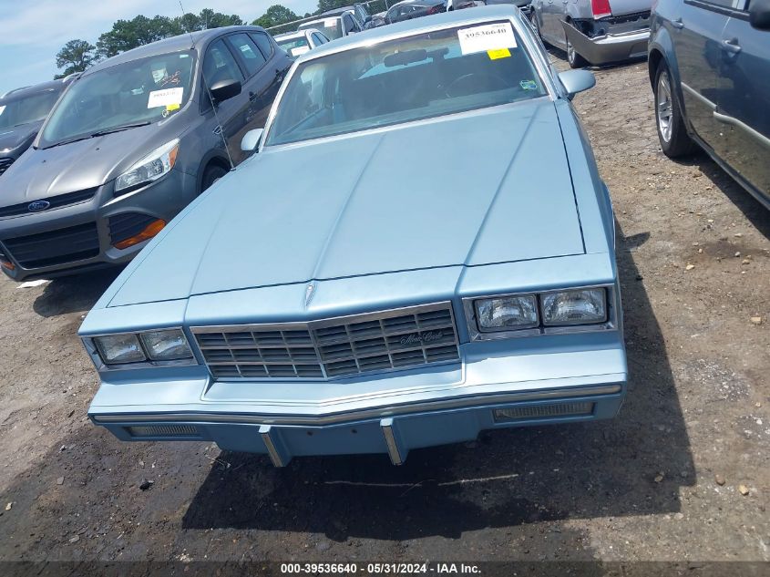1986 Chevrolet Monte Carlo VIN: 1G1GZ37HXGR150455 Lot: 39536640