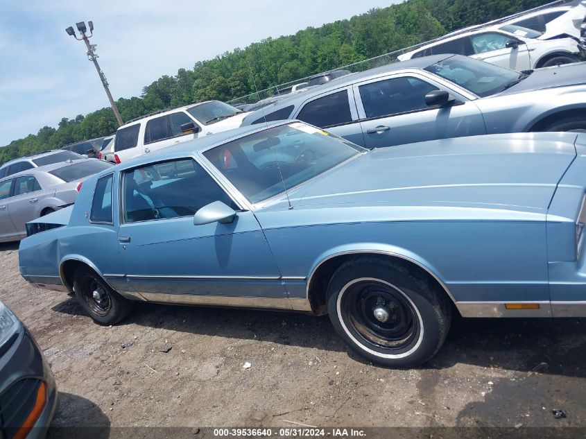 1986 Chevrolet Monte Carlo VIN: 1G1GZ37HXGR150455 Lot: 39536640