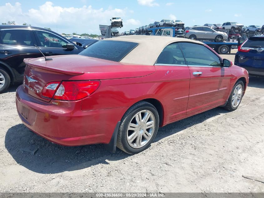 2008 Chrysler Sebring Limited VIN: 1C3LC65M08N272148 Lot: 39536650