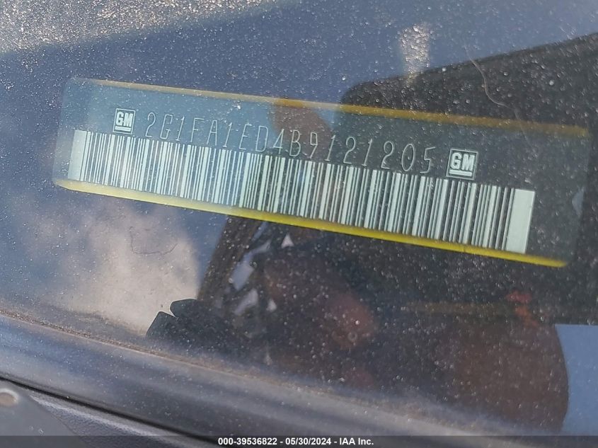 2011 Chevrolet Camaro 2Ls VIN: 2G1FA1ED4B9121205 Lot: 39536822