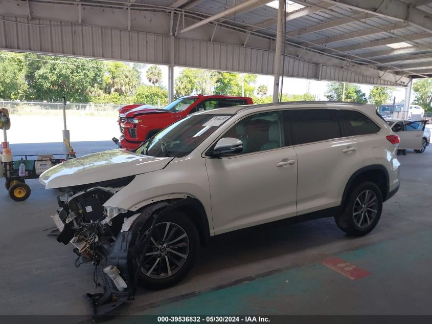 2019 Toyota Highlander Xle VIN: 5TDKZRFH7KS558931 Lot: 39536832