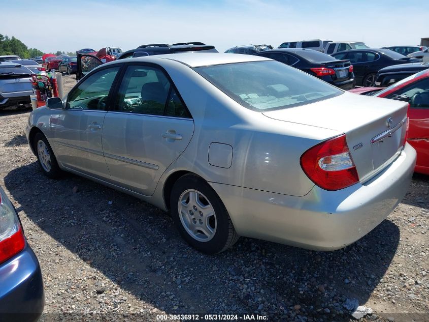 2002 Toyota Camry Le V6 VIN: 4T1BF32K22U501020 Lot: 39536912