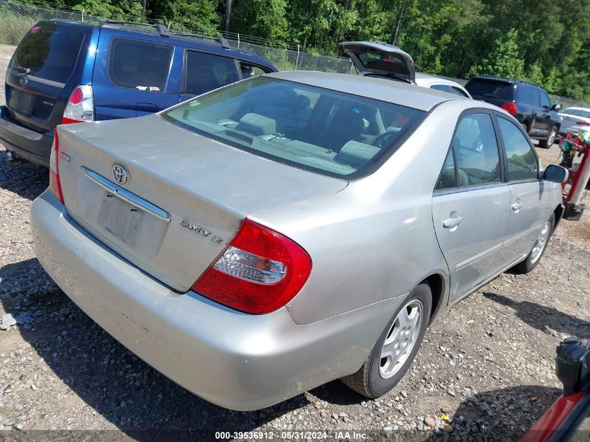 2002 Toyota Camry Le V6 VIN: 4T1BF32K22U501020 Lot: 39536912