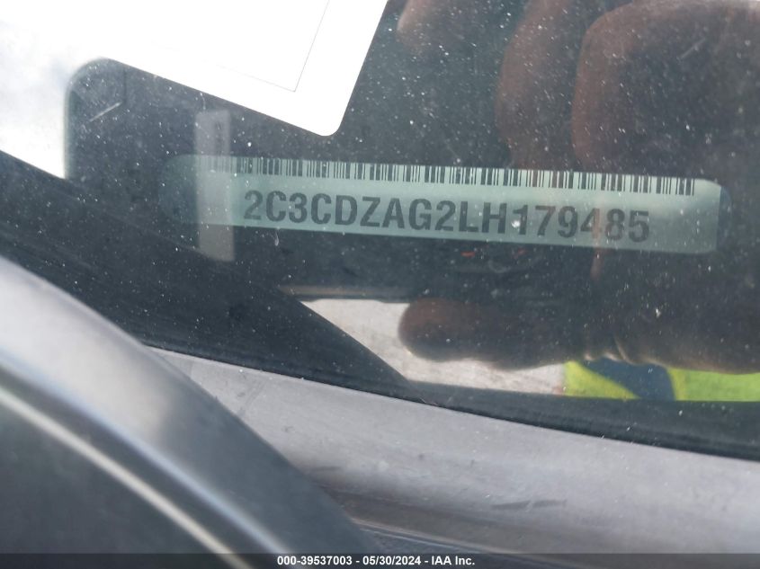 2020 Dodge Challenger Sxt VIN: 2C3CDZAG2LH179485 Lot: 39537003