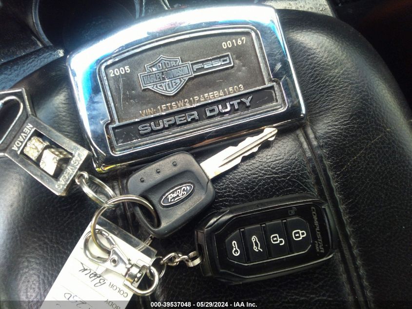 2005 Ford F-250 Lariat/Xl/Xlt VIN: 1FTSW21P45EB41503 Lot: 39537048