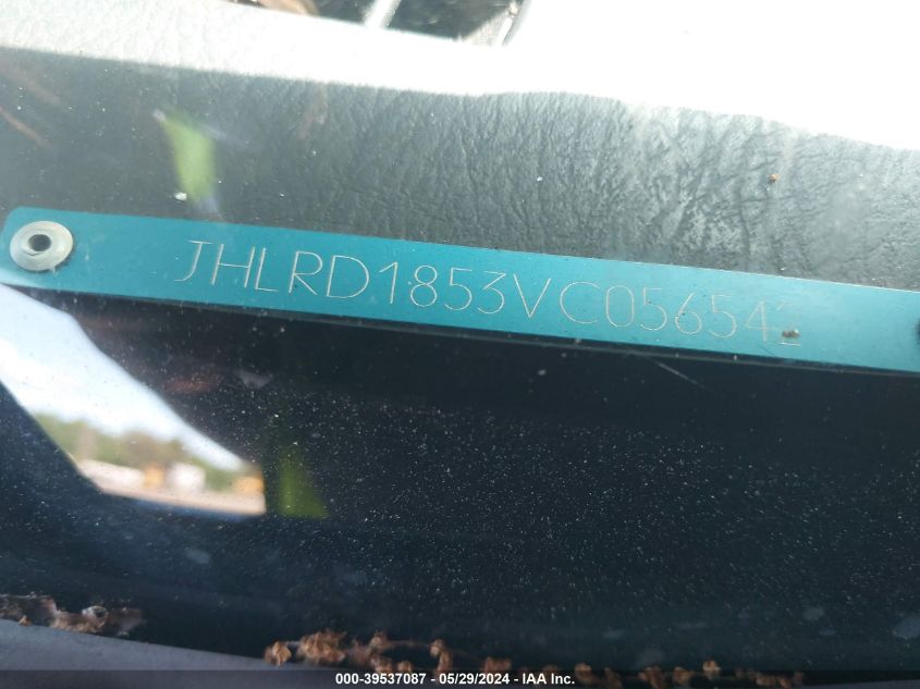 1997 Honda Cr-V VIN: JHLRD1853VC056542 Lot: 39537087