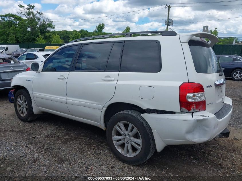 2006 Toyota Highlander Hybrid V6 VIN: JTEEW21A760020905 Lot: 39537093