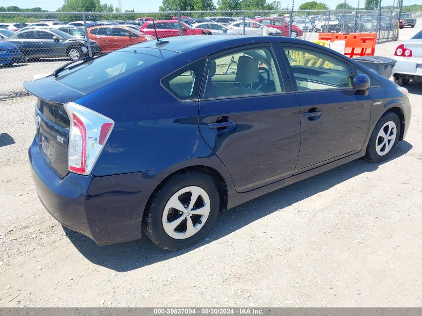 2013 Toyota Prius Three VIN: JTDKN3DU4D1621539 Lot: 39537094