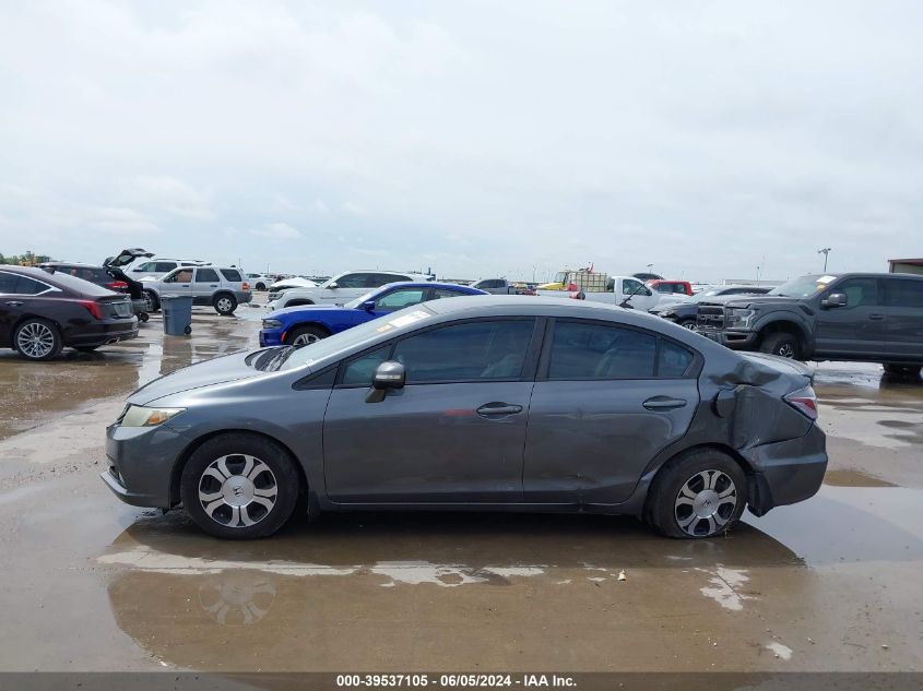 2013 Honda Civic Hybrid VIN: 19XFB4F21DE002440 Lot: 40683520