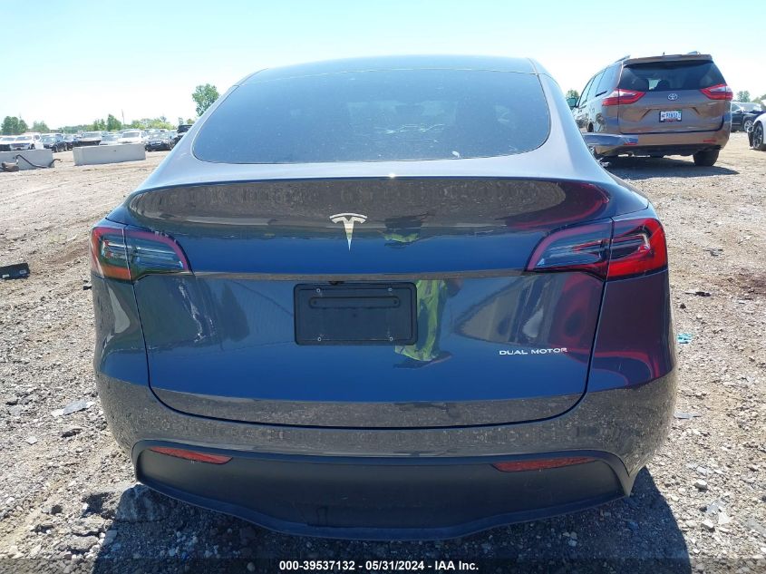 2023 Tesla Model Y Awd/Long Range Dual Motor All-Wheel Drive VIN: 7SAYGDEE0PF833175 Lot: 39537132