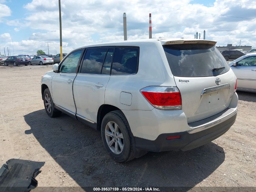 2013 TOYOTA HIGHLANDER BASE V6 - 5TDBK3EH0DS191618