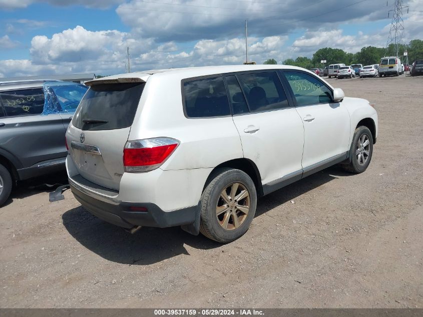 2013 TOYOTA HIGHLANDER BASE V6 - 5TDBK3EH0DS191618