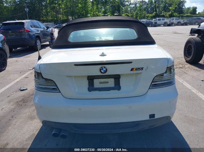 2011 BMW 135I VIN: WBAUN7C54BVM24867 Lot: 39537230