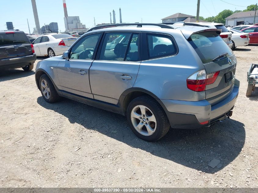 2008 BMW X3 3.0Si VIN: WBXPC93488WJ14851 Lot: 39537390