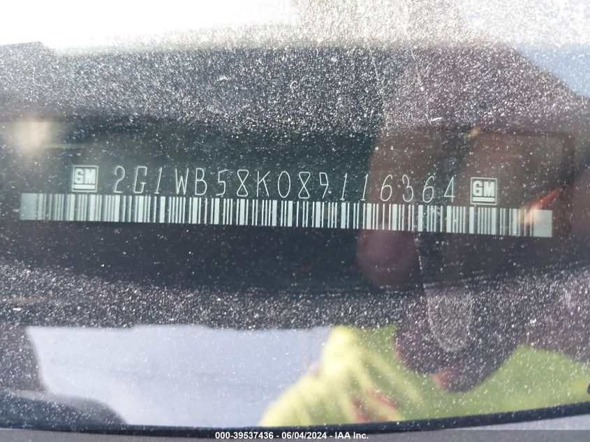 2008 Chevrolet Impala Ls VIN: 2G1WB58K089116364 Lot: 39537436