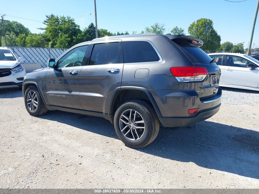 VIN 1C4RJFBG1HC635207 2017 JEEP GRAND CHEROKEE LIMITED 4X4
