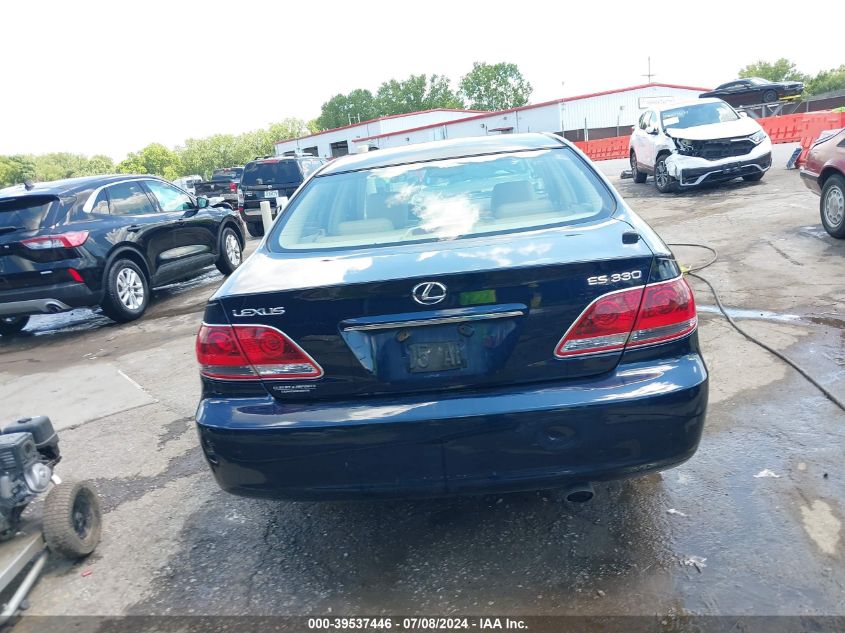 2005 Lexus Es 330 VIN: JTHBA30G755132735 Lot: 39537446