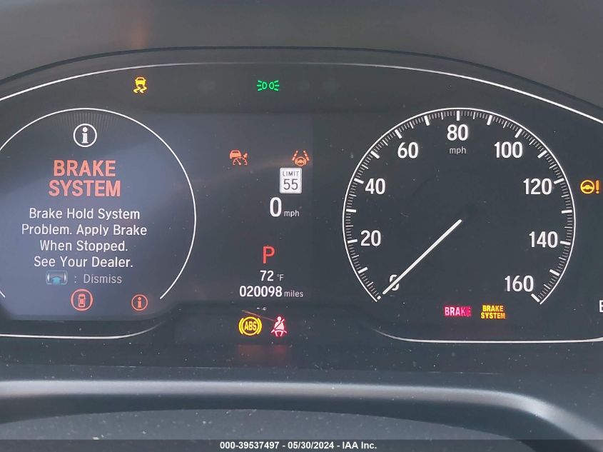 2022 Honda Accord Ex-L VIN: 1HGCV1F59NA055461 Lot: 39537497