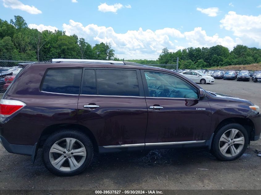 2012 Toyota Highlander Limited V6 VIN: 5TDDK3EHXCS125052 Lot: 39537527