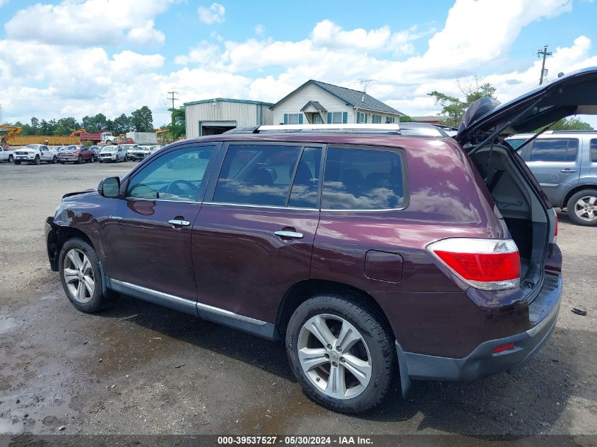 2012 Toyota Highlander Limited V6 VIN: 5TDDK3EHXCS125052 Lot: 39537527