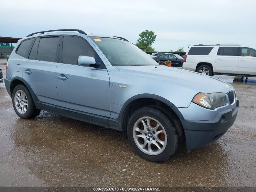 2004 BMW X3 2.5I VIN: WBXPA73454WB24583 Lot: 39537670