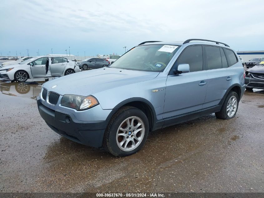 2004 BMW X3 2.5I VIN: WBXPA73454WB24583 Lot: 39537670