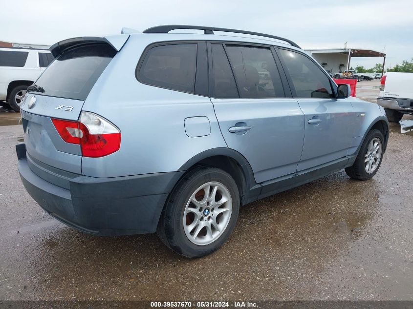 2004 BMW X3 2.5I VIN: WBXPA73454WB24583 Lot: 39537670