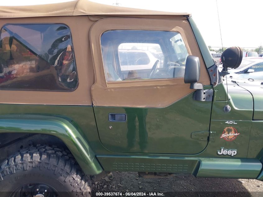 1998 Jeep Wrangler Sahara VIN: 1J4FY49S4WP712861 Lot: 39537674