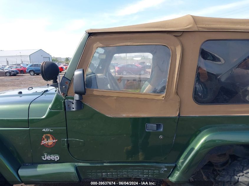 1998 Jeep Wrangler Sahara VIN: 1J4FY49S4WP712861 Lot: 39537674