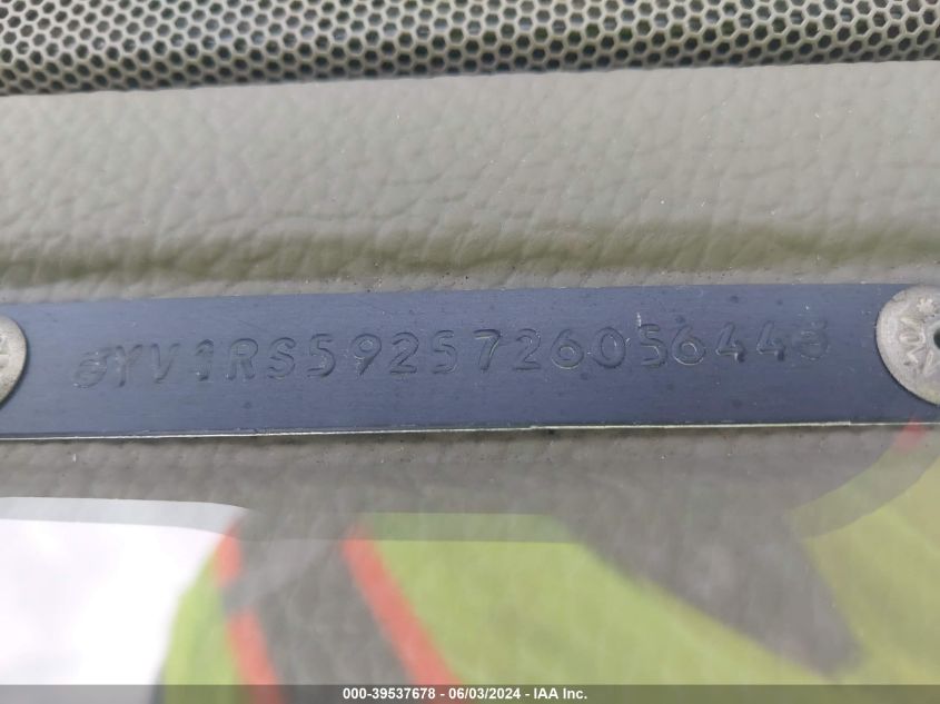 2007 Volvo S60 2.5T VIN: YV1RS592572605644 Lot: 39537678