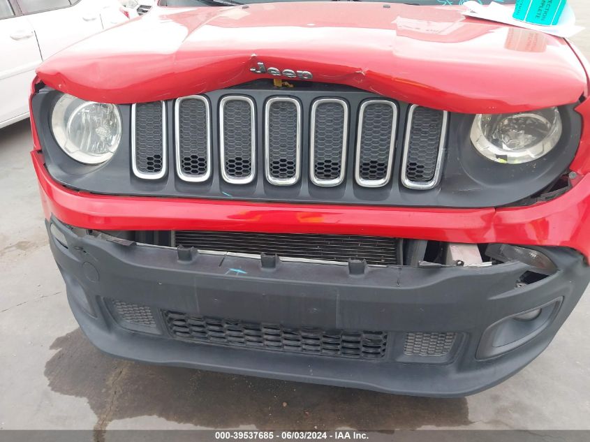 2018 Jeep Renegade Latitude Fwd VIN: ZACCJABB1JPJ23183 Lot: 39537685