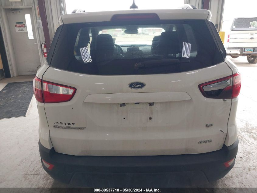2019 Ford Ecosport Se VIN: MAJ6S3GL7KC272221 Lot: 39537710