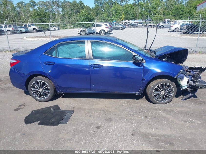 2014 Toyota Corolla S Plus VIN: 2T1BURHE8EC018258 Lot: 39537729